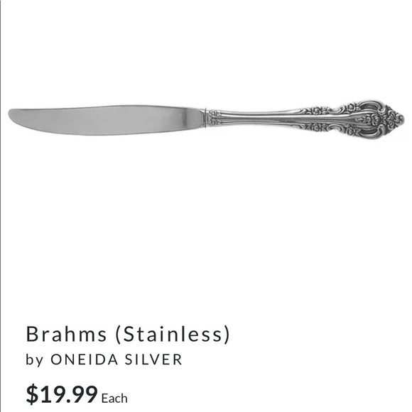 Vintage Oneida Brahms stainless knives set ornate - Picture 6 of 6